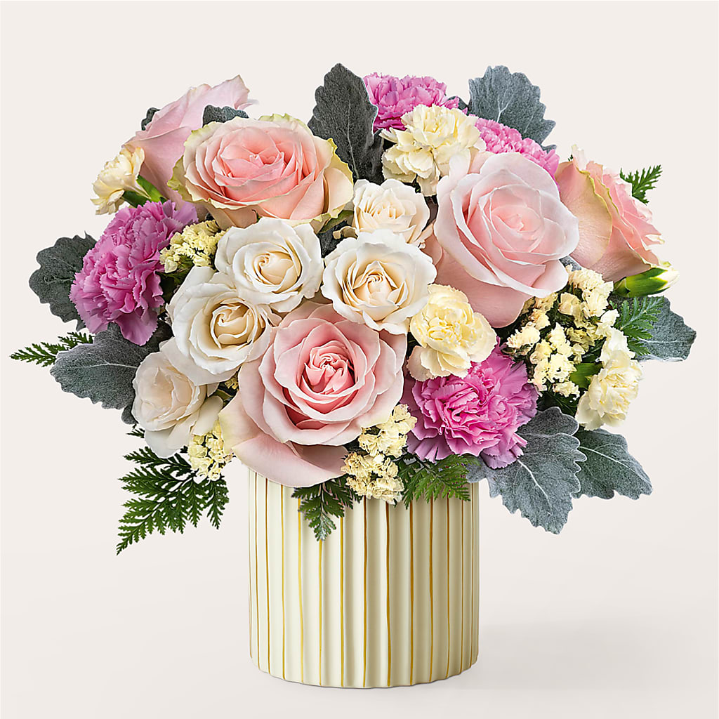 Blissful Moments Bouquet with Ivory Vase – CASSIDY'S FLOWERS, Newmarket ON