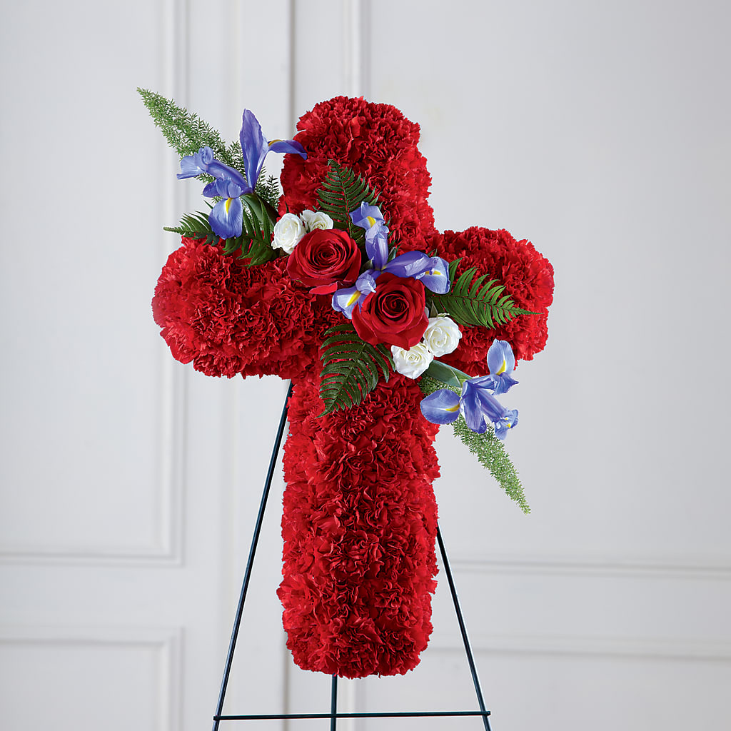 Faithful Hero Floral Cross – CASSIDY'S FLOWERS, Newmarket ON