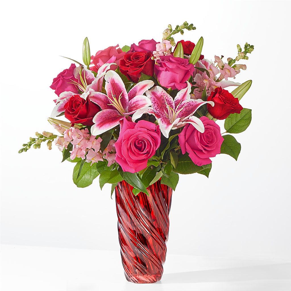 Always You Bouquet with Luxe Swirl Vase – CASSIDY'S FLOWERS, Newmarket ON