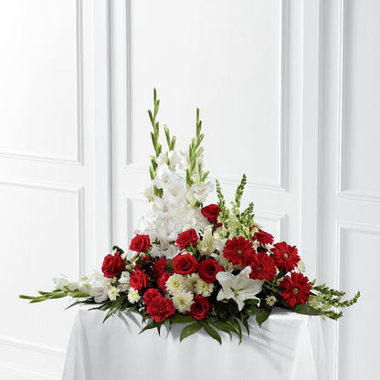 Crimson & White Arrangement – CASSIDY'S FLOWERS, Newmarket ON