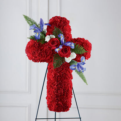 Faithful Hero Floral Cross – CASSIDY'S FLOWERS, Newmarket ON