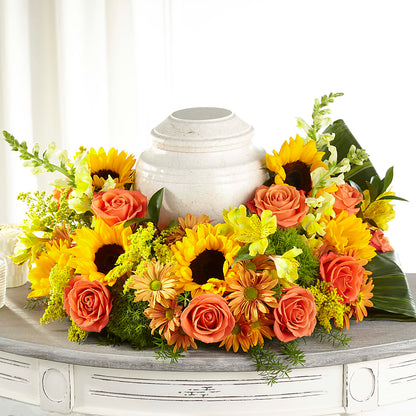 Faithful Sunflower Cremation Adornment – CASSIDY'S FLOWERS, Newmarket ON